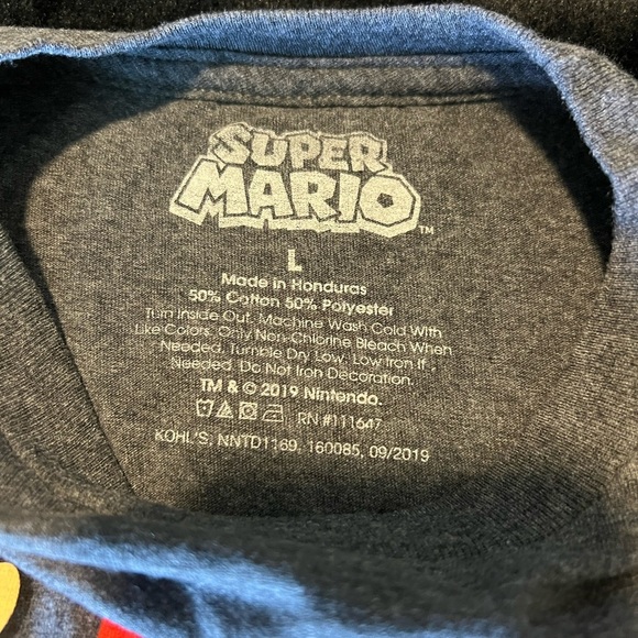 Super Mario Bros Boys Size L Graphic T-Shirt - Picture 2 of 2